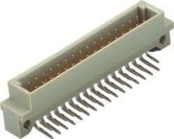 2.54mm Skok DIN 41612 Złącze męskie 90 ° DIP B Typ PBT + 30% GF Mosiądz
