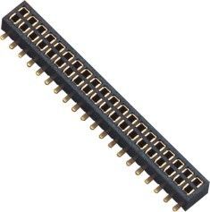 Złącze żeńskie z podwójnym rzędem SMT z wkładem 1.0AMP 1,27 mm H = 2,0