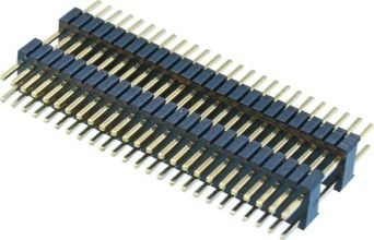 WCON 1.27 * 2,54 mm Złącze wtykowe Pcb Podwójne tworzywo sztuczne 180 ° DIP PA9T Mosiądz H = 2,54