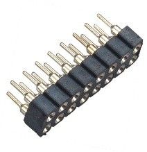 2.54 Mm obrobiony mechanicznie żeński łącznik okrągłych styków 180 ° DIP PPS 30% GF
