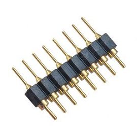 Jednorzędowa raster prosty o przekroju okrągłym 2,54 mm H = 3,0 Czarny ROHS