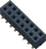 Podwójny złącze wtykowe 80 ° SMT PA9T Z powrotem 2 * 8 szpilki 2,54 Zaczep