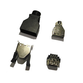 Czarny Komputer Pin Złącza SCSI CEN-TYPE 14 Pin Mężczyzna PBT Czarny Sel.5U &quot;Au / Sn ROHS
