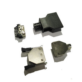 Czarny Komputer Pin Złącza SCSI CEN-TYPE 14 Pin Mężczyzna PBT Czarny Sel.5U &quot;Au / Sn ROHS