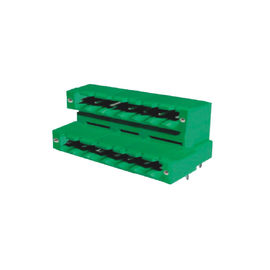 Trzy warstwy Pluggable Bloki zacisków Złącze męskie 5.08 Mm PA66 Zielony