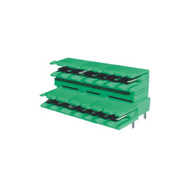Trzy warstwy Pluggable Bloki zacisków Złącze męskie 5.08 Mm PA66 Zielony