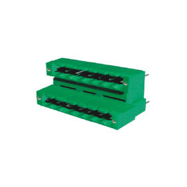 Trzy warstwy Pluggable Bloki zacisków Złącze męskie 5.08 Mm PA66 Zielony