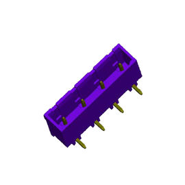 1 * 4P 7.62 Wtykowy blok zaciskowy męski PA66 L = 15,5 / 3,9 Zamknij typ