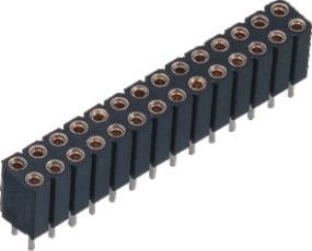 2.54 Mm obrobiony mechanicznie żeński łącznik okrągłych styków 180 ° DIP PPS 30% GF