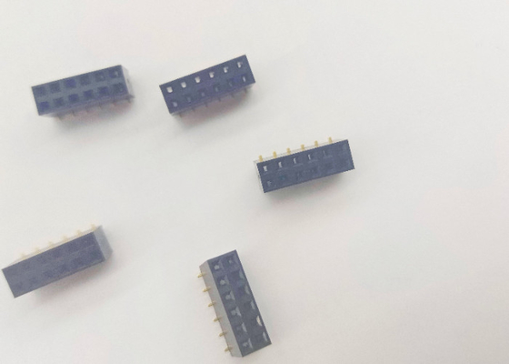 SMT Typ 2,54 Mm żeński nagłówek Kątowy materiał z tworzywa sztucznego PA 9T